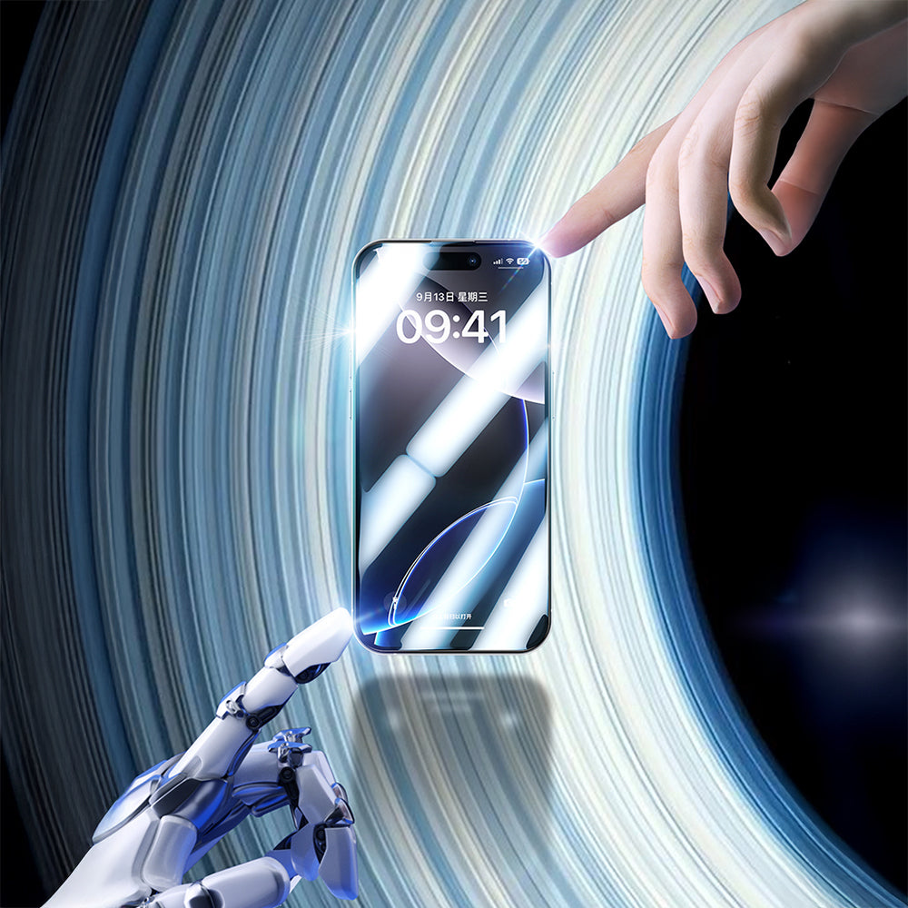 (17 Serisi)Apple iPhone Benks JoyTouch Mat Oyun Ekran Koruyucu + Kolay Uygulama Aparatı Şeffaf