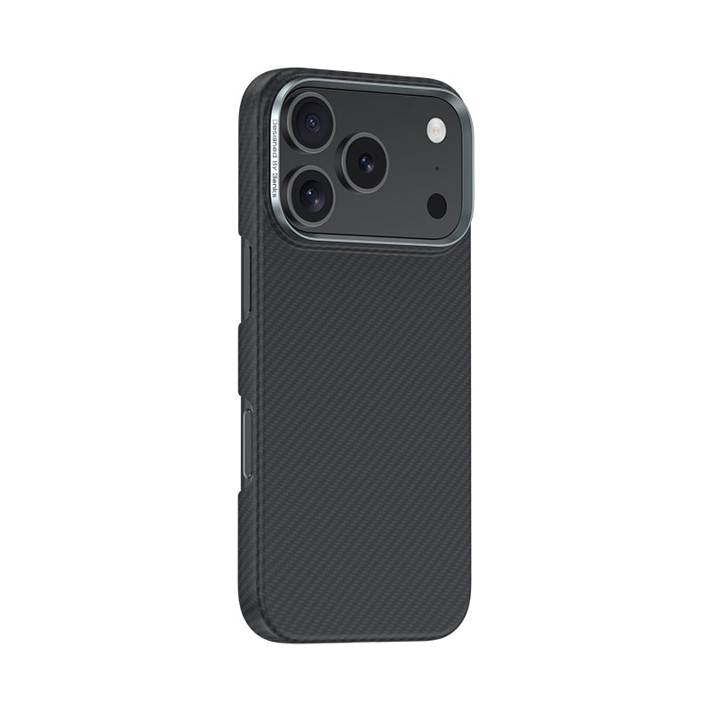 Apple iPhone 17 Pro Max Kılıf Benks M-safe Şarj Özellikli Metal Kamera Çerçeveli Magnetik ArmorAir 600D Kevlar Fiber Kapak Siyah