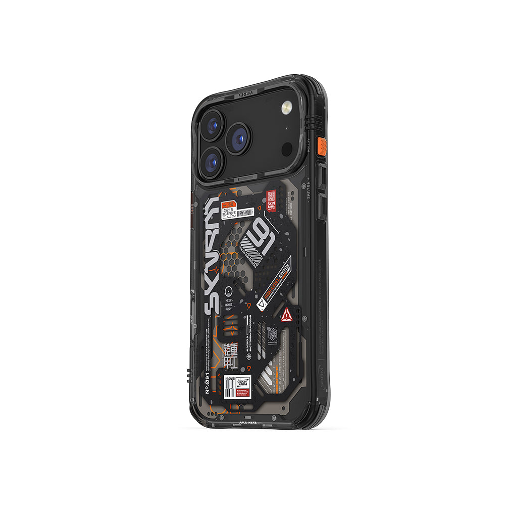 Apple iPhone 17 Pro Max Kılıf Desenli Airbag Tasarımlı Skinarma Spectra Kapak Siyah