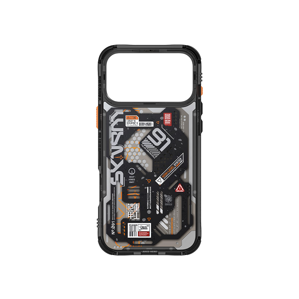 Apple iPhone 17 Pro Max Kılıf Desenli Airbag Tasarımlı Skinarma Spectra Kapak Siyah