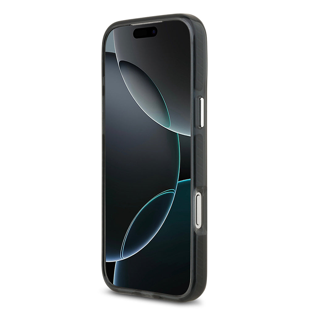 Apple iPhone 17 Pro Max Kılıf Lacoste Orjinal Lisanslı M-safe Şarj Özellikli İkonik Timsah Logolu Buzlu Kapak Gri