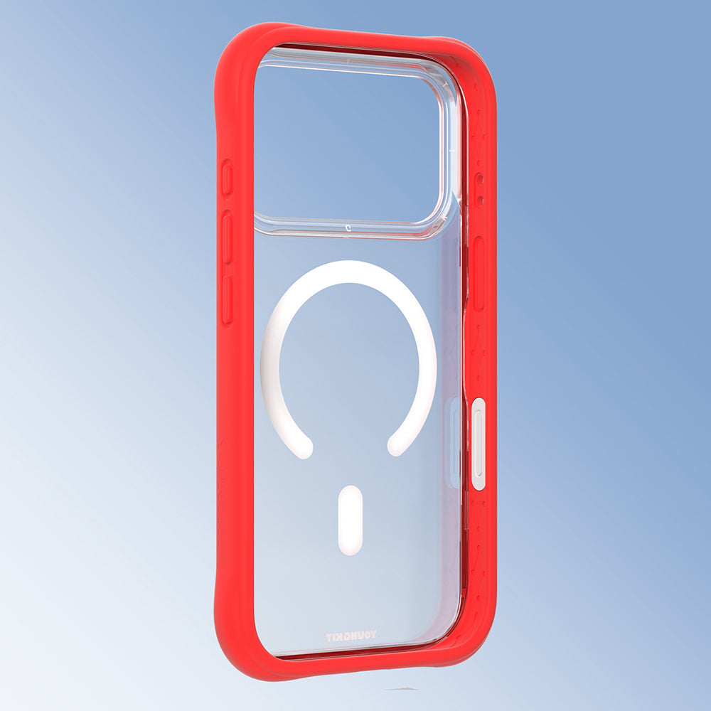 Apple iPhone 17 Pro Max Kılıf M-safe Şarj Özellikli Airbagli Youngkit Dynamic 2 Serisi Kapak Kırmızı
