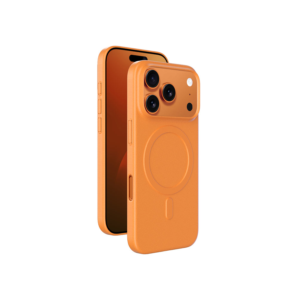 Apple iPhone 17 Pro Max Kılıf M-safe Şarj Özellikli Amazingthing Minimal Air Serisi Kapak Turuncu