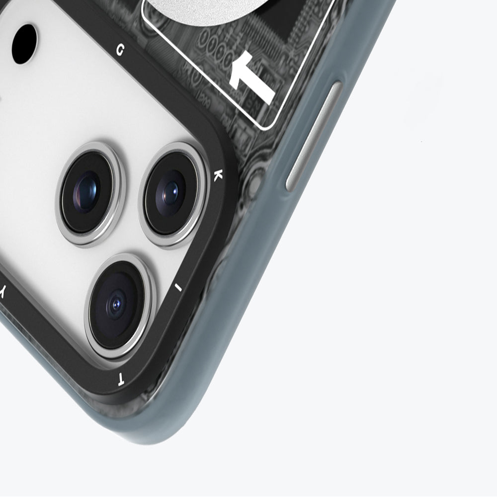 Apple iPhone 17 Pro Max Kılıf M-safe Şarj Özellikli Kamera Denetim Butonlu Youngkit Technology Serisi Kapak Mavi