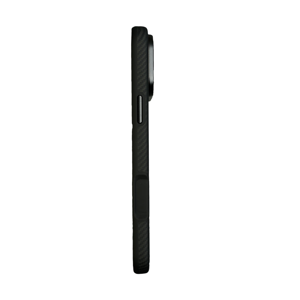 Apple iPhone 17 Pro Max Kılıf M-safe Şarj Özellikli Mohseven 600D Aramid Fiber Kapak Siyah