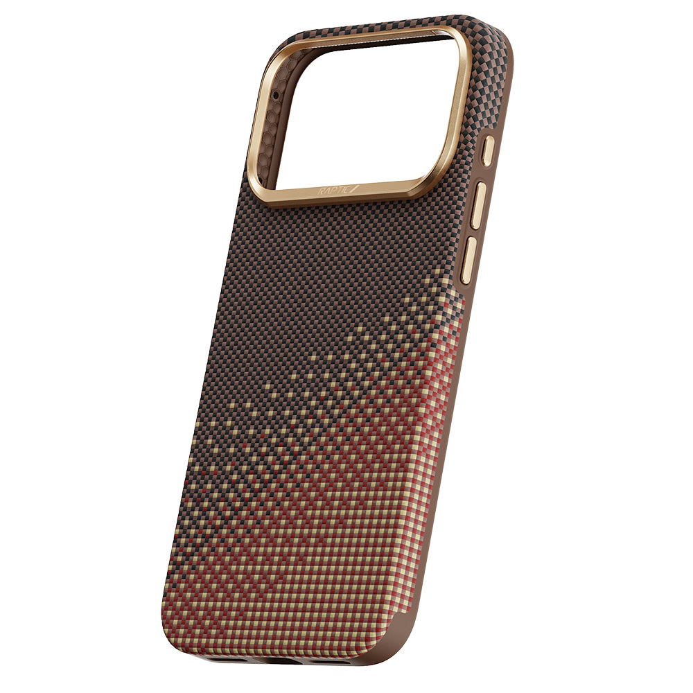 Apple iPhone 17 Pro Max Kılıf M-safe Şarj Özellikli Raptic Aramid Dual Ultra Serenity Serisi Kapak Kahverengi