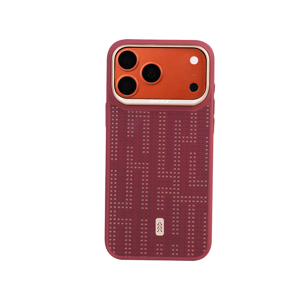Apple iPhone 17 Pro Max Kılıf M-safe Şarj Özellikli Raptic Aramid Skin Dual Serisi Kapak Kırmızı