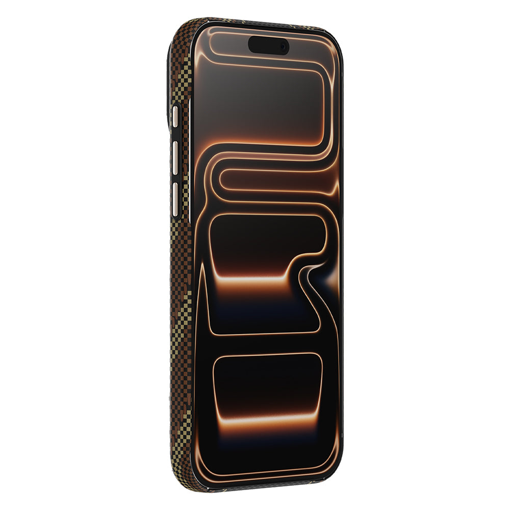 Apple iPhone 17 Pro Max Kılıf M-safe Şarj Özellikli Raptic Aramid Skin Scepter Serisi Kapak Siyah