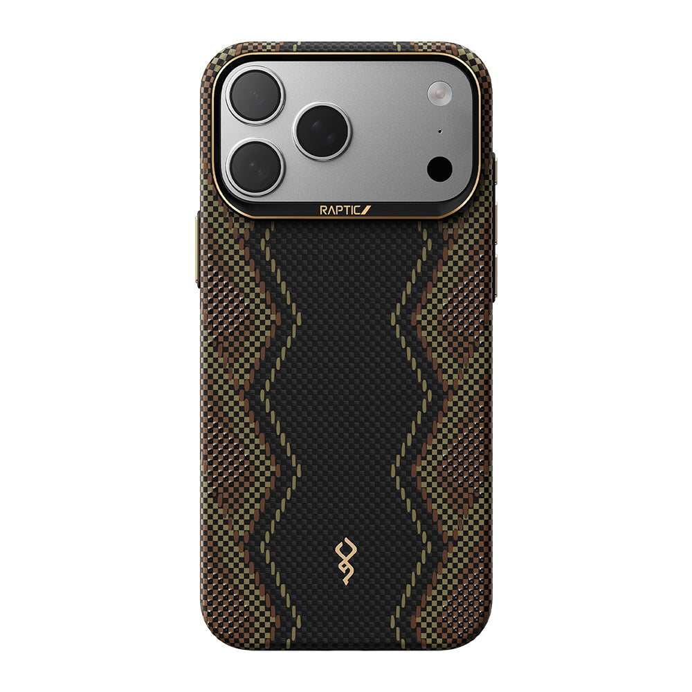 Apple iPhone 17 Pro Max Kılıf M-safe Şarj Özellikli Raptic Aramid Skin Scepter Serisi Kapak Siyah