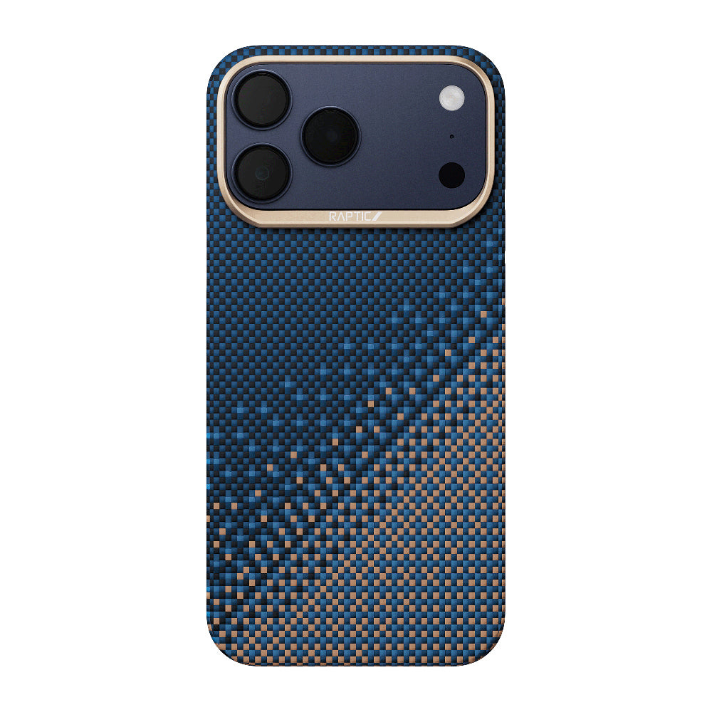 Apple iPhone 17 Pro Max Kılıf M-safe Şarj Özellikli Raptic Aramid Skin Serenity Serisi Kapak Lacivert