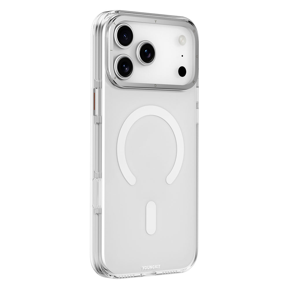 Apple iPhone 17 Pro Max Kılıf M-safe Şarj Özellikli Şeffaf Youngkit Crystal Shield Serisi Kapak Siyah