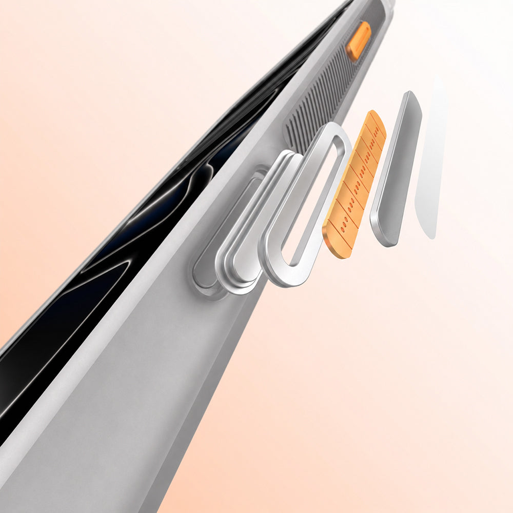 Apple iPhone 17 Pro Max Kılıf M-safe Şarj Özellikli Standlı Airbag Tasarımlı Mutural Air Shield Serisi Kapak Gri