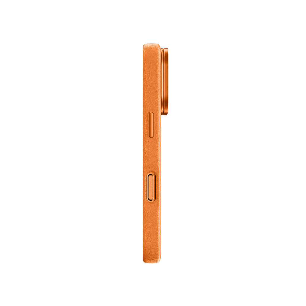 Apple iPhone 17 Pro Max Kılıf M-safe Şarj Özellikli Standlı Amazingthing Glamour Mag Serisi PU Kapak Turuncu