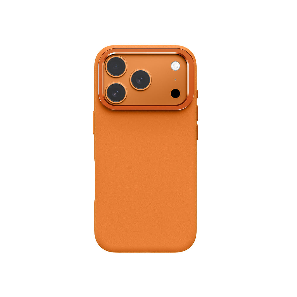 Apple iPhone 17 Pro Max Kılıf M-safe Şarj Özellikli Standlı Amazingthing Glamour Mag Serisi PU Kapak Turuncu