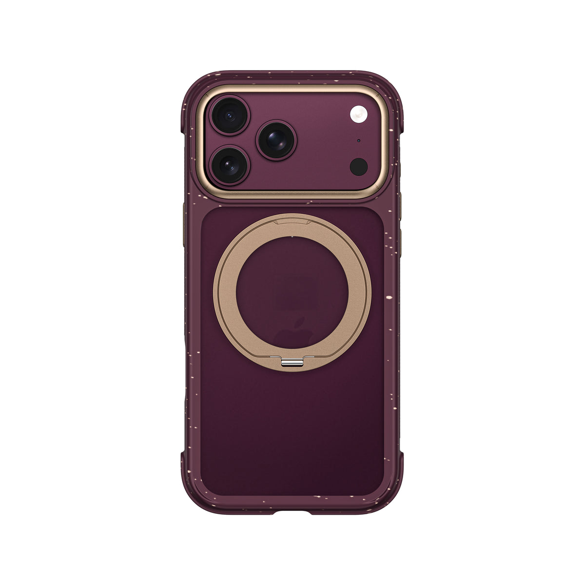 Apple iPhone 17 Pro Max Kılıf M-safe Şarj Özellikli Wiwu AA-203 AeroArmor Ultra Serisi Airbag Tasarımlı Standlı Kapak Bordo
