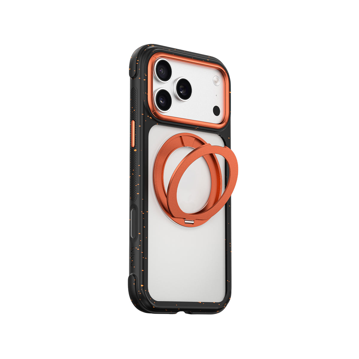 Apple iPhone 17 Pro Max Kılıf M-safe Şarj Özellikli Wiwu AA-203 AeroArmor Ultra Serisi Airbag Tasarımlı Standlı Kapak Siyah