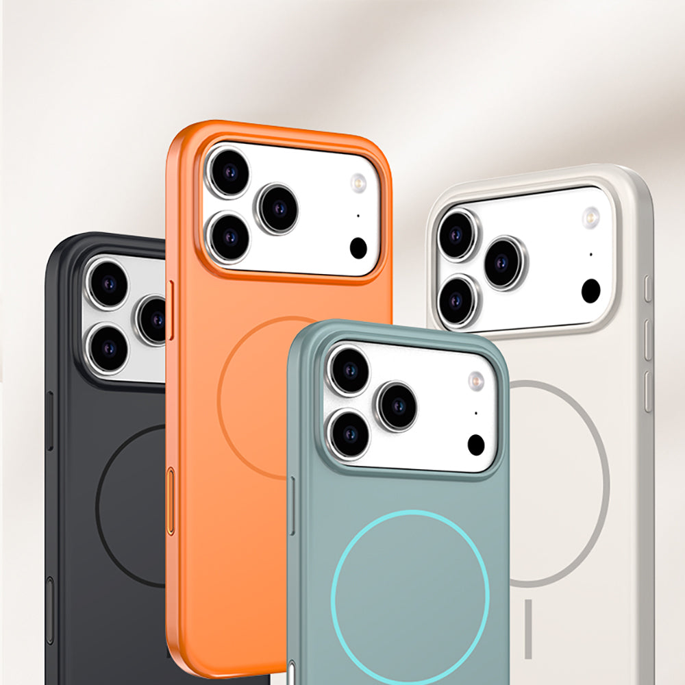 Apple iPhone 17 Pro Max Kılıf M-safe Şarj Özellikli Wlons Liza Kapak Turuncu