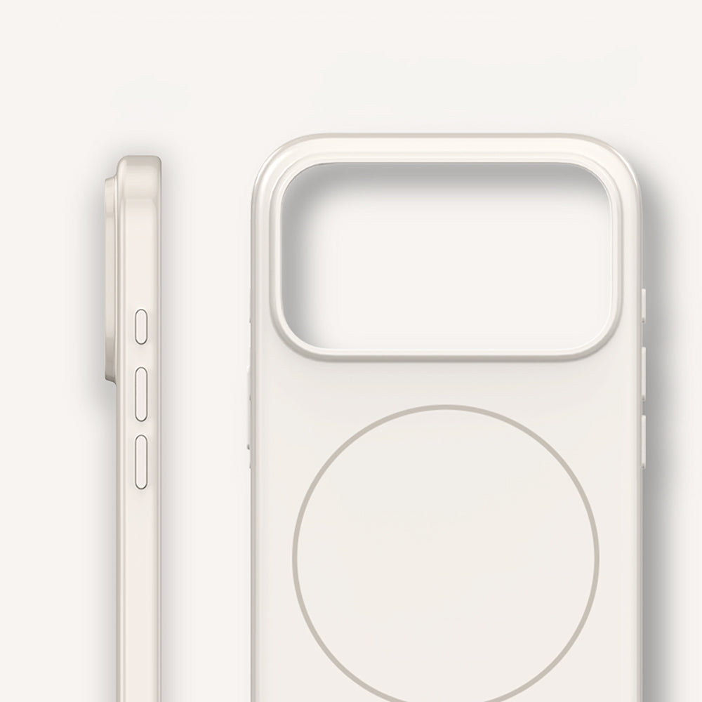 Apple iPhone 17 Pro Max Kılıf M-safe Şarj Özellikli Wlons Liza Kapak Beyaz