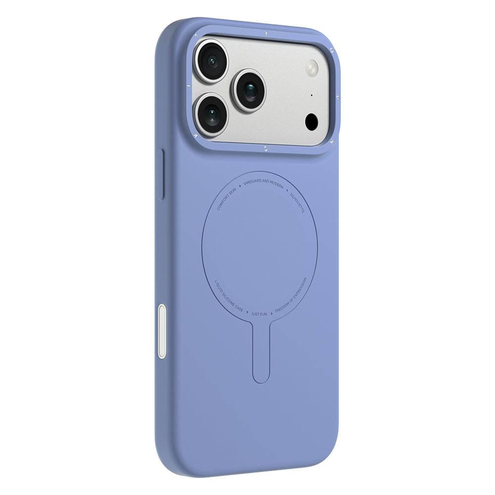 Apple iPhone 17 Pro Max Kılıf M-Safe Şarj Özellikli Youngkit Morandi Serisi Kapak Açık Mavi