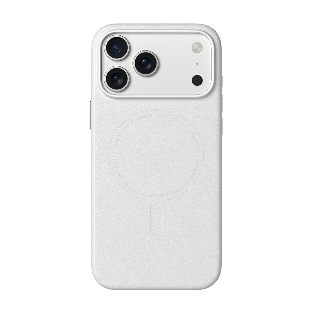 Apple iPhone 17 Pro Max Kılıf M-Safe Şarj Özellikli Youngkit Vela Serisi Kapak Beyaz