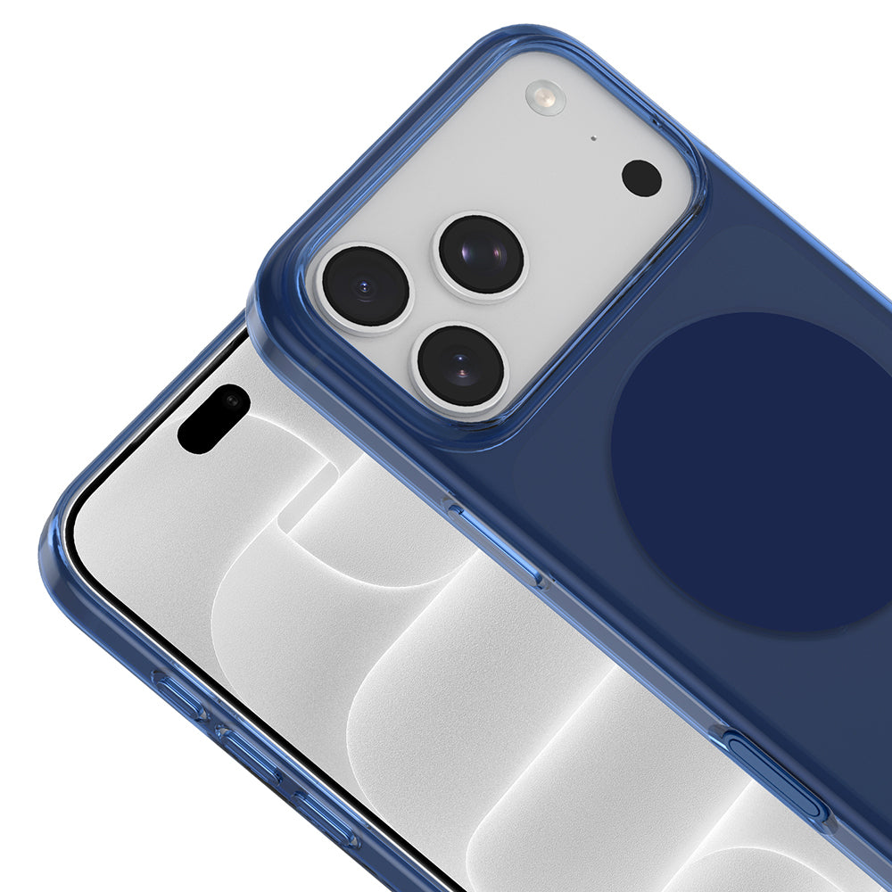 Apple iPhone 17 Pro Max Kılıf M-safe Şarj Özellikli Zore Paris Belmo Kapak Lacivert