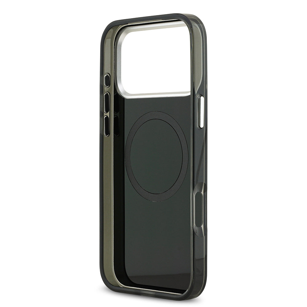 Apple iPhone 17 Pro Max Kılıf Mercedes Benz Orjinal Lisanslı M-safe Şarj Özellikli Çift Katmanlı PC Nostaljik Yıldız Dizayn Kapak Siyah