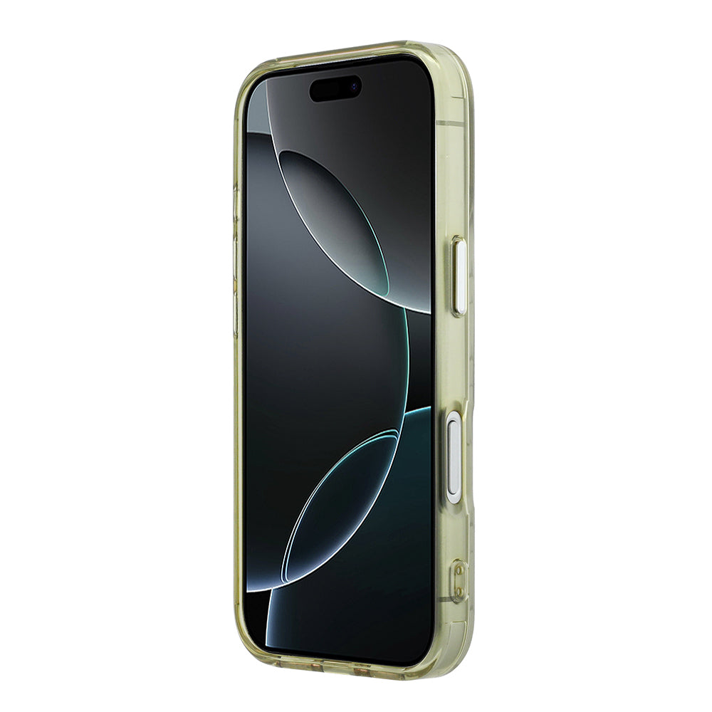 Apple iPhone 17 Pro Max Kılıf Mercedes Benz Orjinal Lisanslı M-Safe Şarj Özellikli Çift Katmanlı Yıldız Desenli Dizayn Kapak Bej
