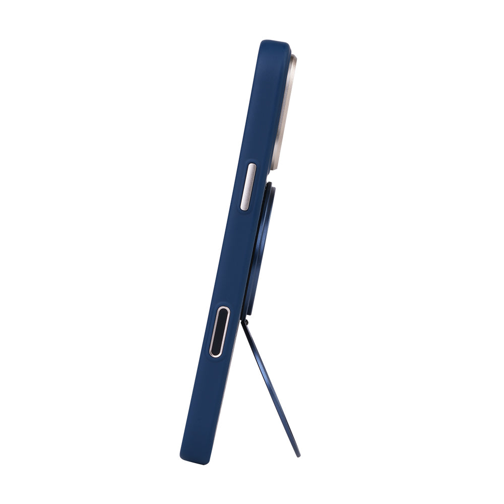 Apple iPhone 17 Pro Max Kılıf Raptic 2in1 Bundle Kit Aramid Skin Serenity Serisi Stand ve Kapak Lacivert