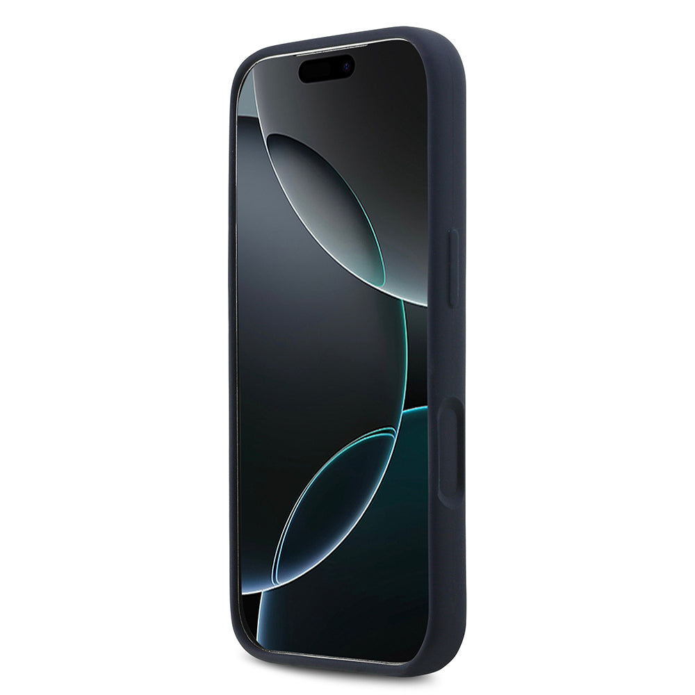 Apple iPhone 17 Pro Max Kılıf Redbull Orjinal Lisanslı M-safe Şarj Özellikli Kırmızı Halka ve Logo Silikon Kapak Lacivert