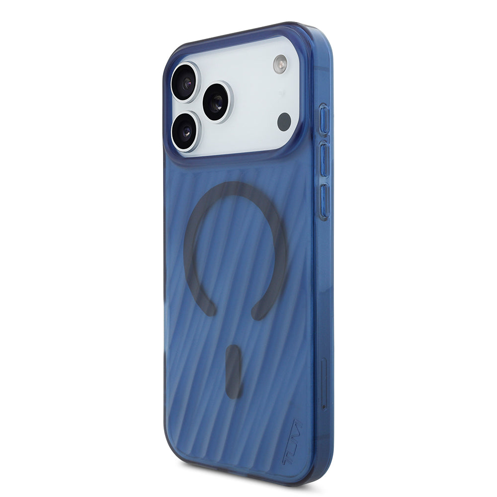 Apple iPhone 17 Pro Max Kılıf TUMI Orjinal Lisanslı M-safe Şarj Özellikli Transparan Kapak Mavi