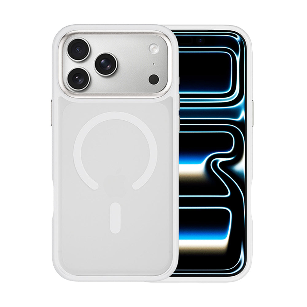 Apple iPhone 17 Pro Max Kılıf Wiwu FGG-012 ArmorPro Serisi M-safe Şarj Özellikli Parmak İzi Bırakmayan Kılıf Beyaz