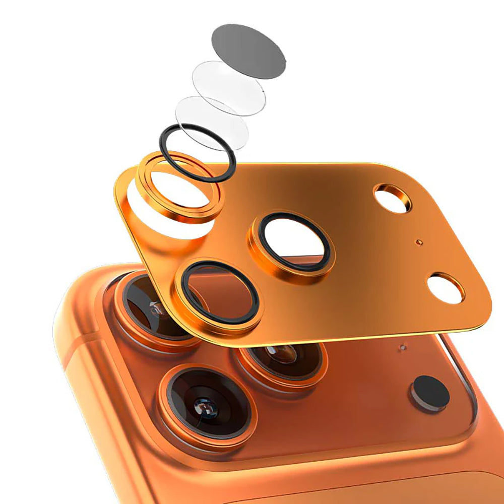 (17 Serisi)Apple iPhone Mohseven Alüminyum Kaplamalı Safir Anti Reflective Kamera Lens Koruyucu