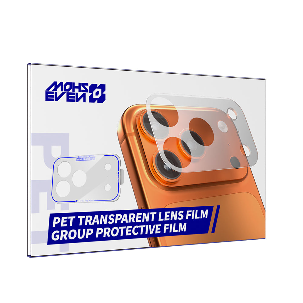 (17 Serisi)Apple iPhone Mohseven Pet Film Kamera Çerçeve Koruyucu Şeffaf