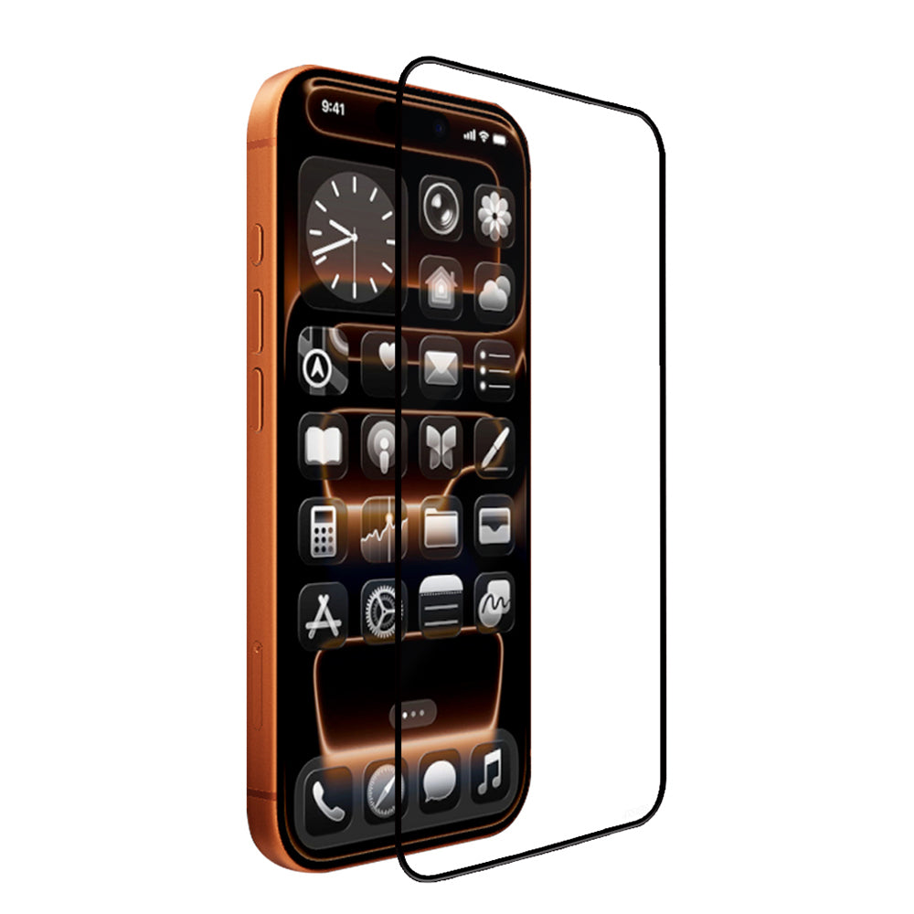 Apple iPhone 17 Pro Mohseven Safir Coating HD 3D Glue Temperli Cam Ekran Koruyucu Şeffaf