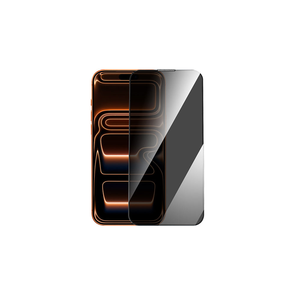Apple iPhone 17 Pro Wiwu GT-015 Özellikli Çok Katmanlı Temperli iPrivacy Cam Ekran Koruyucu 10'lu Paket Siyah