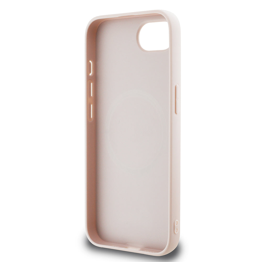 Apple iPhone 17E Kılıf Guess Orjinal Lisanslı 4G Desenli Script Metal Logolu Kapak Pembe