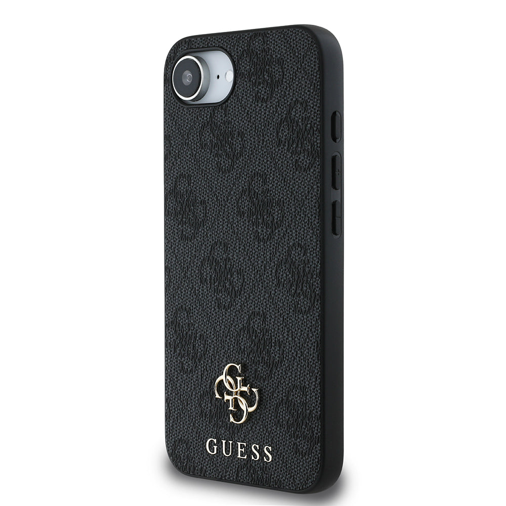 Apple iPhone 17E Kılıf Guess Orjinal Lisanslı M-safe Şarj Özellikli Small 4G Classic Kapak Siyah