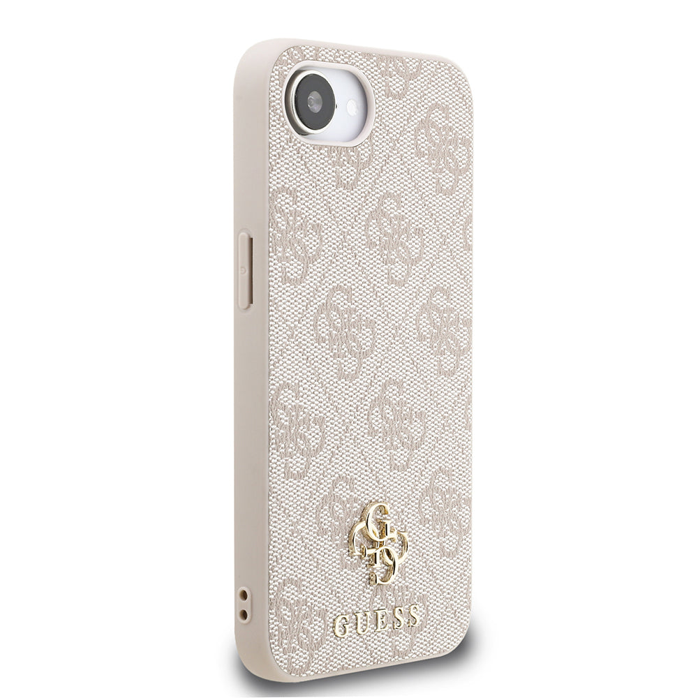 Apple iPhone 17E Kılıf Guess Orjinal Lisanslı M-safe Şarj Özellikli Small 4G Classic Kapak Pembe