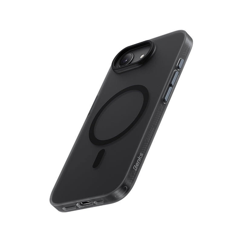 Apple iPhone 17E Kılıf M-safe Şarj Özellikli Benks Lucid Armor Kapak Siyah