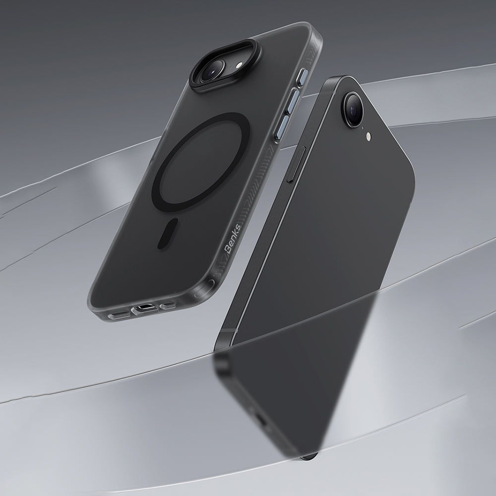 Apple iPhone 17E Kılıf M-safe Şarj Özellikli Benks Lucid Armor Kapak Siyah