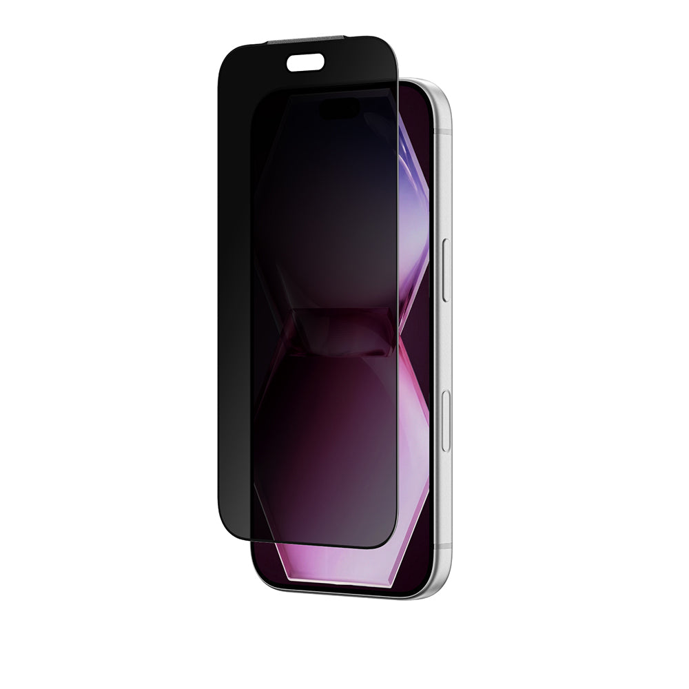 Apple iPhone 18 Pro Amazingthing Titan Privacy Parmak İzi Bırakmayan Temperli Cam Ekran Koruyucu Siyah