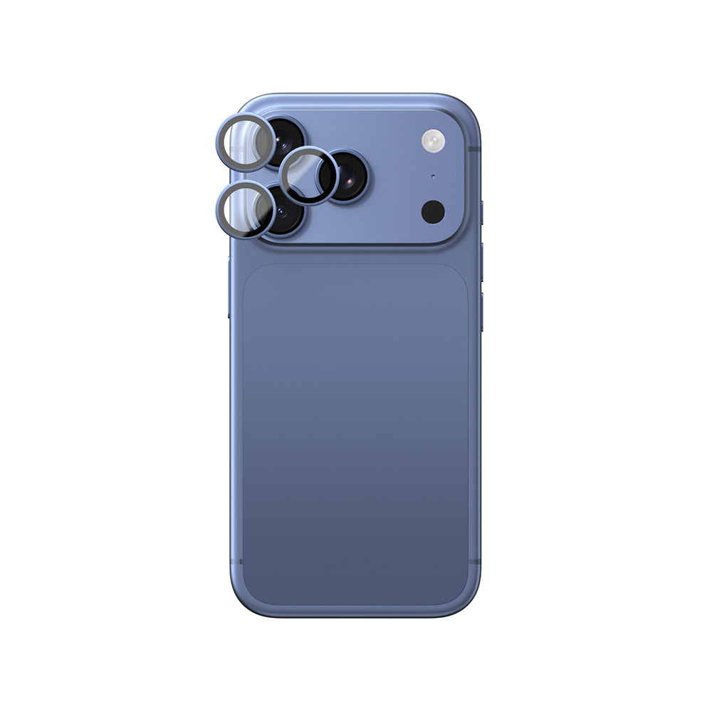Apple iPhone 18 Pro Amazingthing Titan Vision Sapphire AR Kamera Lens Koruyucu + Kolay Uygulama Aparatlı Mavi