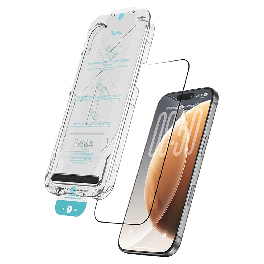 Apple iPhone 18 Pro Benks OmniWarrior Eye-Friendly Cam Ekran Koruyucu + Kolay Uygulama Aparatlı Şeffaf