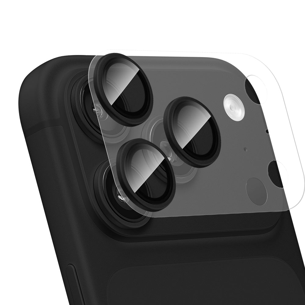 Apple iPhone 18 Pro CaseWorld Alloy Sapphire Safir One-Piece Anti Reflective Safir Kamera Lens Koruyucu Siyah