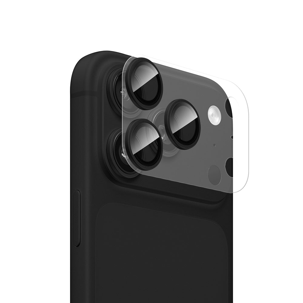 Apple iPhone 18 Pro CaseWorld Alloy Sapphire Safir One-Piece Anti Reflective Safir Kamera Lens Koruyucu Siyah