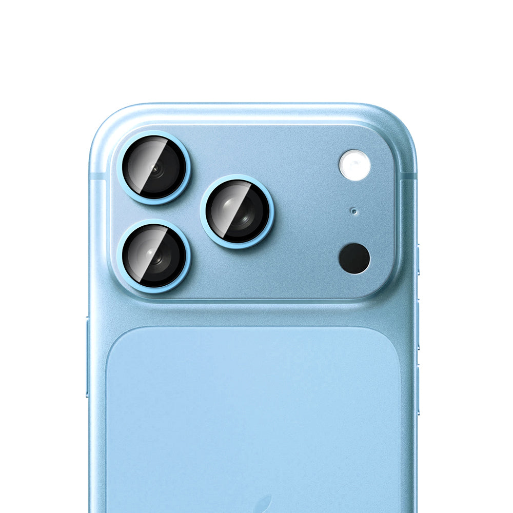 Apple iPhone 18 Pro CaseWorld Alloy Sapphire Safir One-Piece Anti Reflective Safir Kamera Lens Koruyucu Mavi