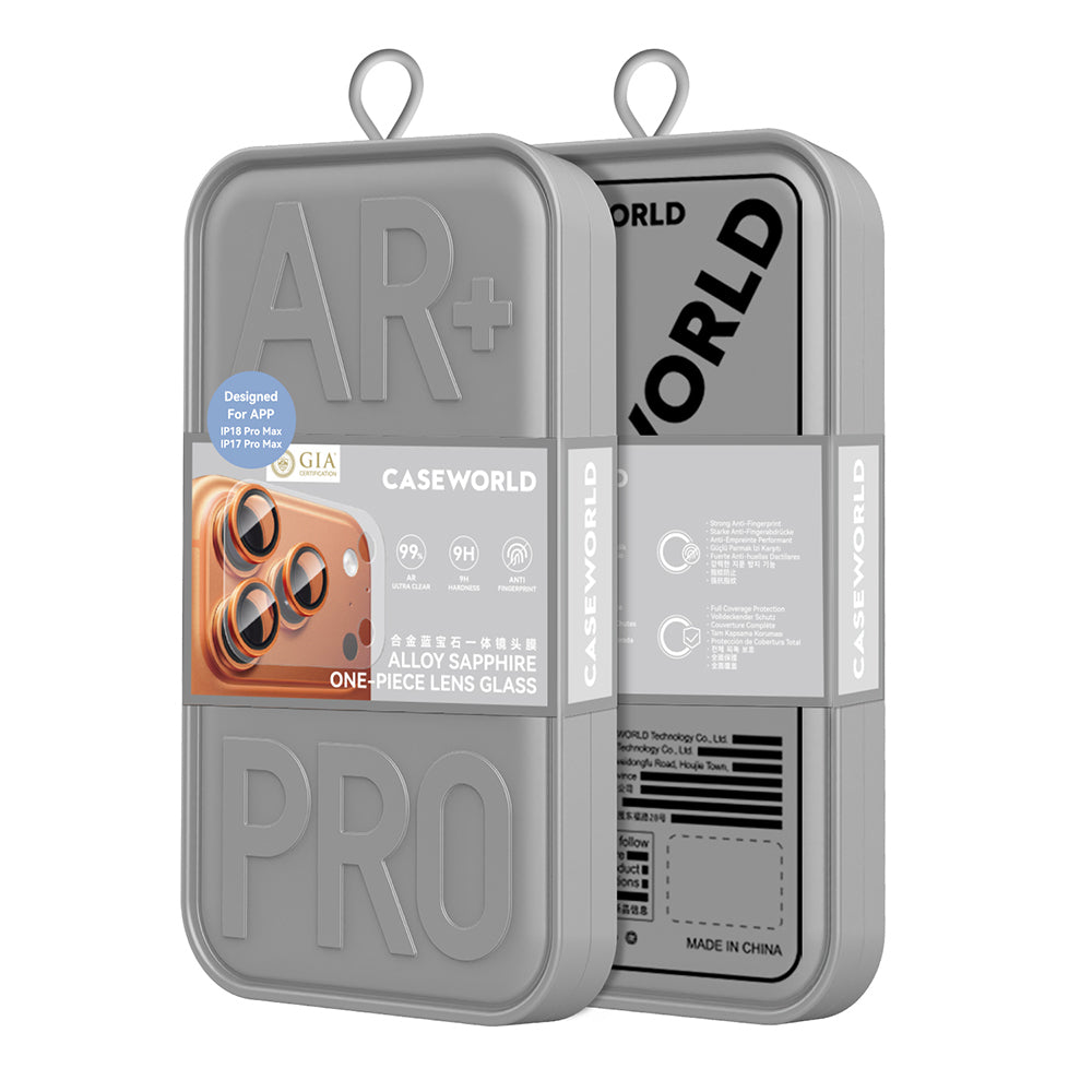 Apple iPhone 18 Pro CaseWorld Alloy Sapphire Safir One-Piece Anti Reflective Safir Kamera Lens Koruyucu Mavi