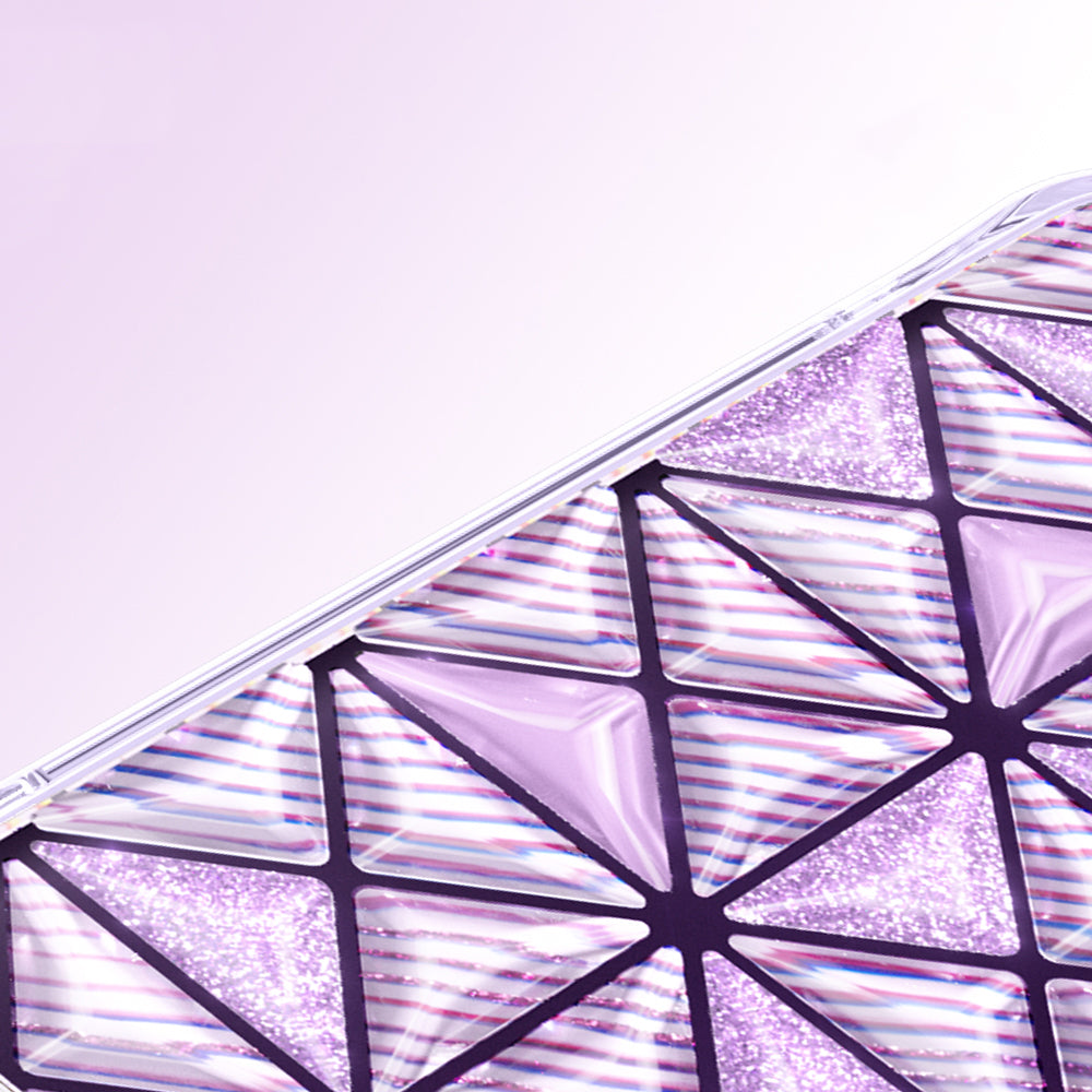 Apple iPhone 18 Pro Kılıf 3D Buz Blok Desenli Zore Paris Kairo TPU Kapak Mor
