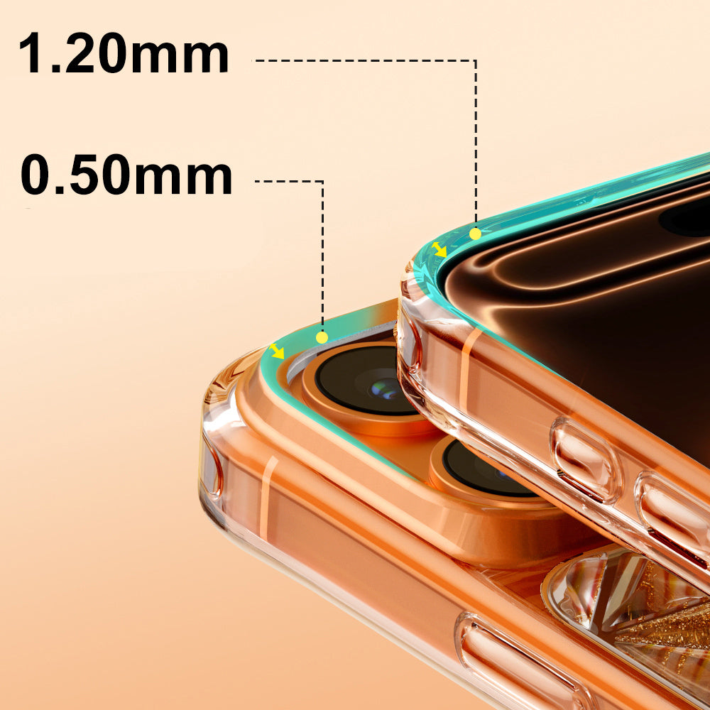 Apple iPhone 18 Pro Kılıf 3D Buz Blok Desenli Zore Paris Kairo TPU Kapak Turuncu