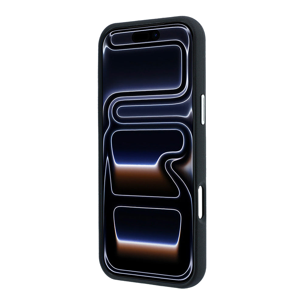 Apple iPhone 18 Pro Kılıf BMW Orjinal Lisanslı M-safe Şarj Özellikli Metal Logolu Kabartmalı Kapitone Deri Kapak Siyah